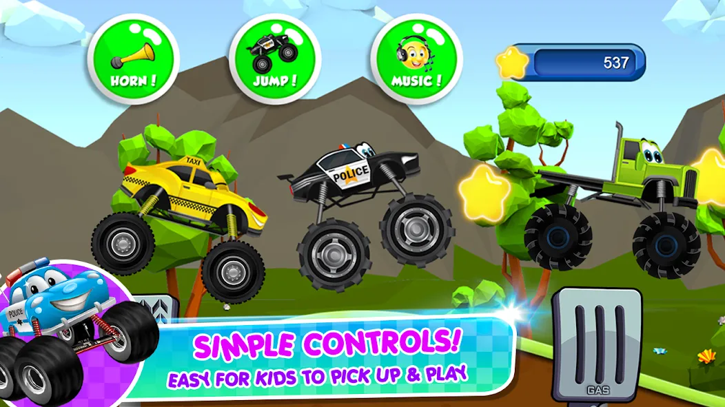 Monster Trucks Game for Kids 2 (Монстр Тракс Игра для Детей 2) [MOD: Все открыто] - Скриншот 5