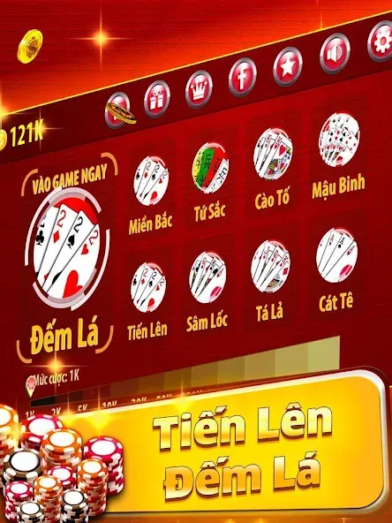 Tiến Lên Đếm Lá — Tien Len [MOD: Бесконечные деньги] - Скриншот 1