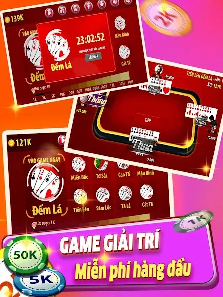 Tiến Lên Đếm Lá — Tien Len [MOD: Бесконечные деньги] - Скриншот 2