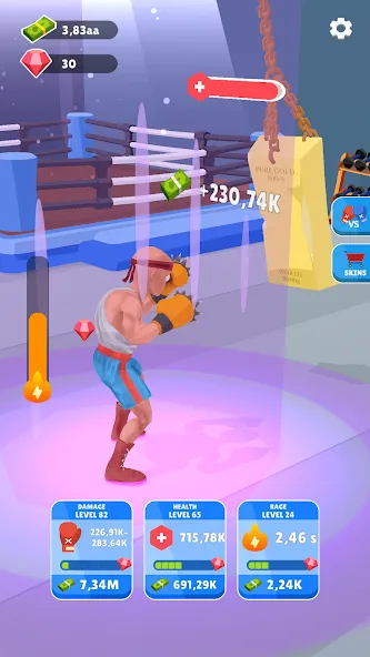 Tap Punch — 3D Boxing (Тап Панч) [MOD: Все открыто] - Скриншот 3