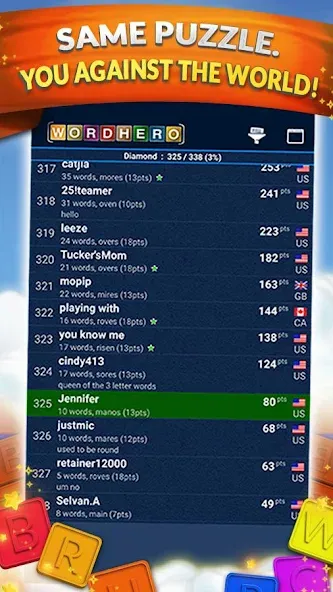 WordHero : word finding game (ВордХиро) [MOD: Mega Mod/Меню] - Скриншот 4