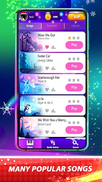 Magic Pink Tiles: Piano Game (Магические розовые плитки) [MOD: Все разблокировано] - Скриншот 3