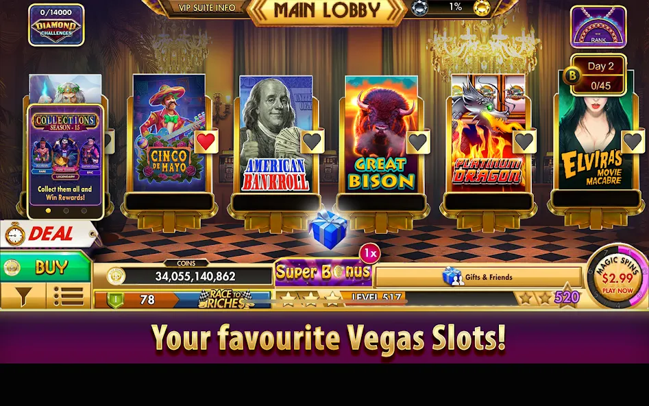 Black Diamond Casino Slots (СЛОТЫ) [MOD: Все открыто] - Скриншот 1