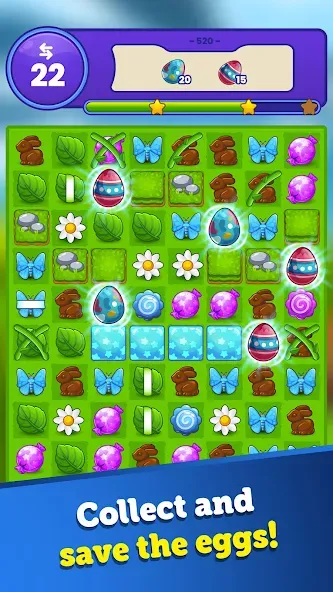 Easter Magic — Match 3 Game (Истер Мэджик) [MOD: Premium/Unlocked] - Скриншот 3