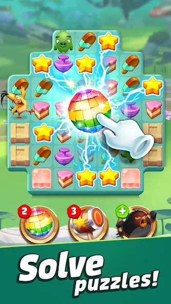 Angry Birds Match 3 (Энгри Бердс Матч 3) [MOD: Разблокировано] - Скриншот 1
