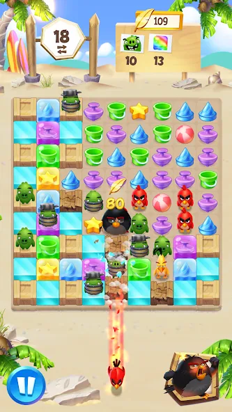 Angry Birds Match 3 (Энгри Бердс Матч 3) [MOD: Разблокировано] - Скриншот 5