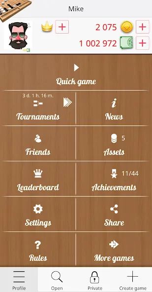 Backgammon Online [MOD: Меню/Много денег] - Скриншот 5