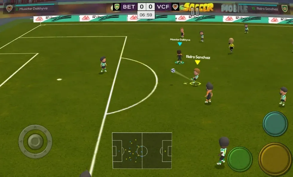 Super Arcade Soccer Mobile (упер Аркадный Футбол Мобильный) [MOD: Меню/Много денег] - Скриншот 1