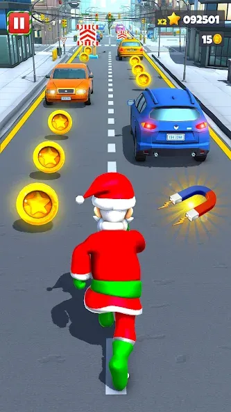 Xmas Santa Surfer Running Game (Ксмас Санта Серфер Раннинг Гейм) [MOD: Все открыто] - Скриншот 2