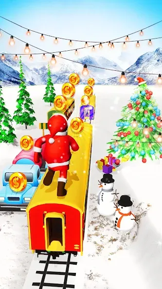 Xmas Santa Surfer Running Game (Ксмас Санта Серфер Раннинг Гейм) [MOD: Все открыто] - Скриншот 3