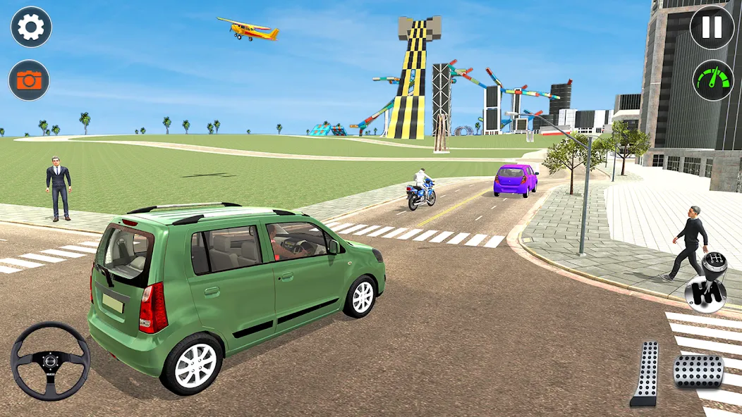 Indian Car Simulator: Car Game (Индийский автомобильный симулятор) [MOD: Меню/Много денег] - Скриншот 3