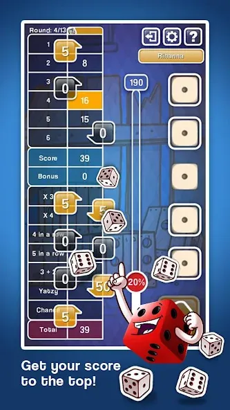 Yatzy Ultimate (Ятзи Ультимейт) [MOD: Меню/Много денег] - Скриншот 2