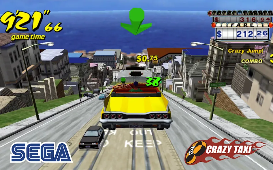 Crazy Taxi Classic (Крейзи Такси Классик) [MOD: Много монет/Энергии] - Скриншот 4