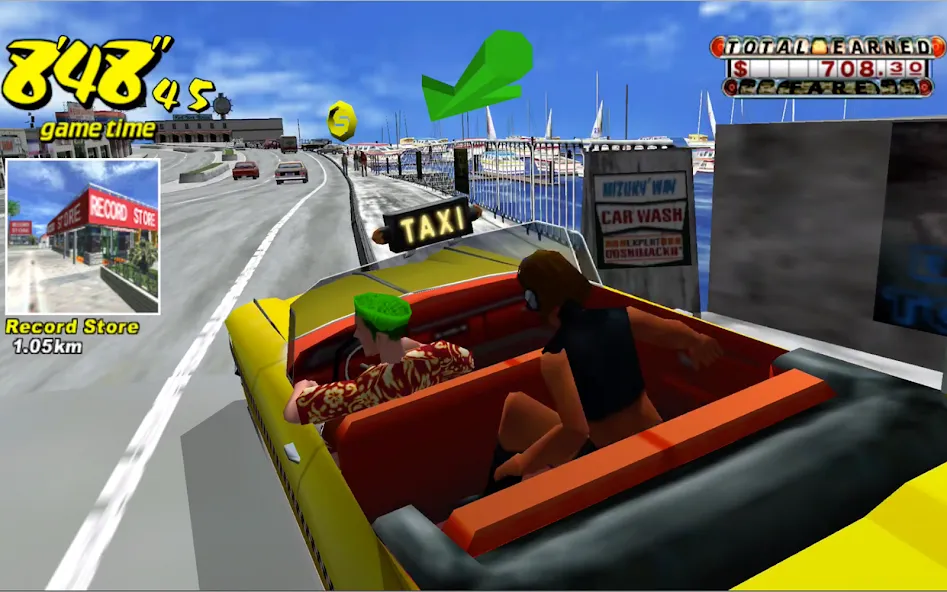 Crazy Taxi Classic (Крейзи Такси Классик) [MOD: Много монет/Энергии] - Скриншот 5
