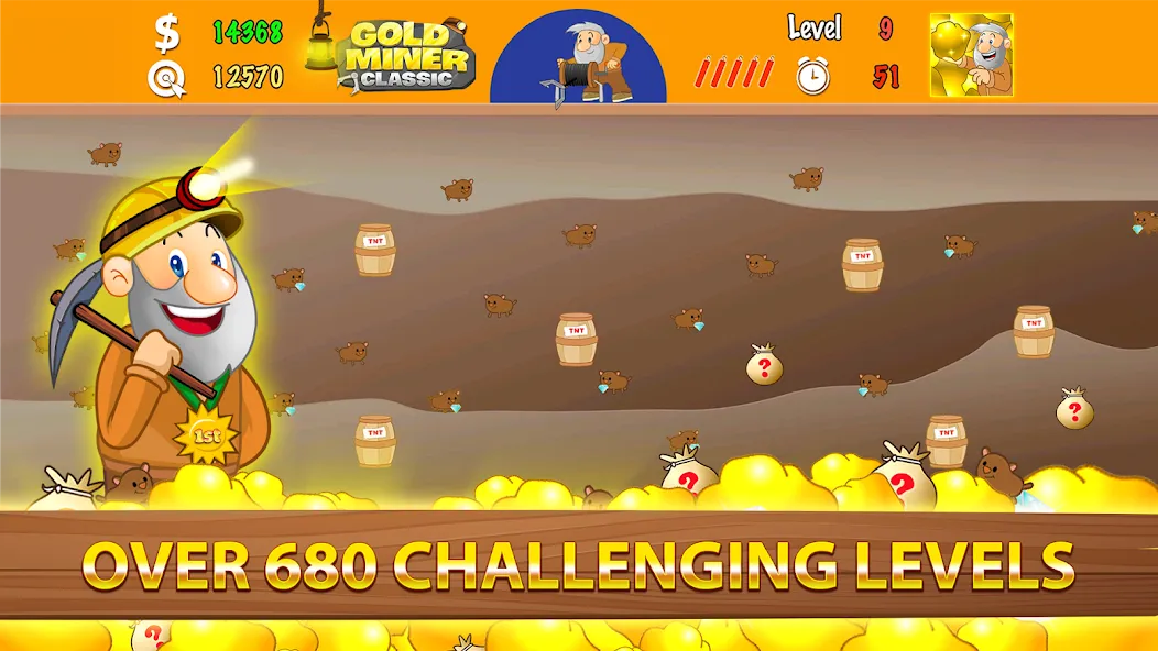Gold Miner Classic: Gold Rush (Голд Майнер Классик) [MOD: Premium/Unlocked] - Скриншот 3