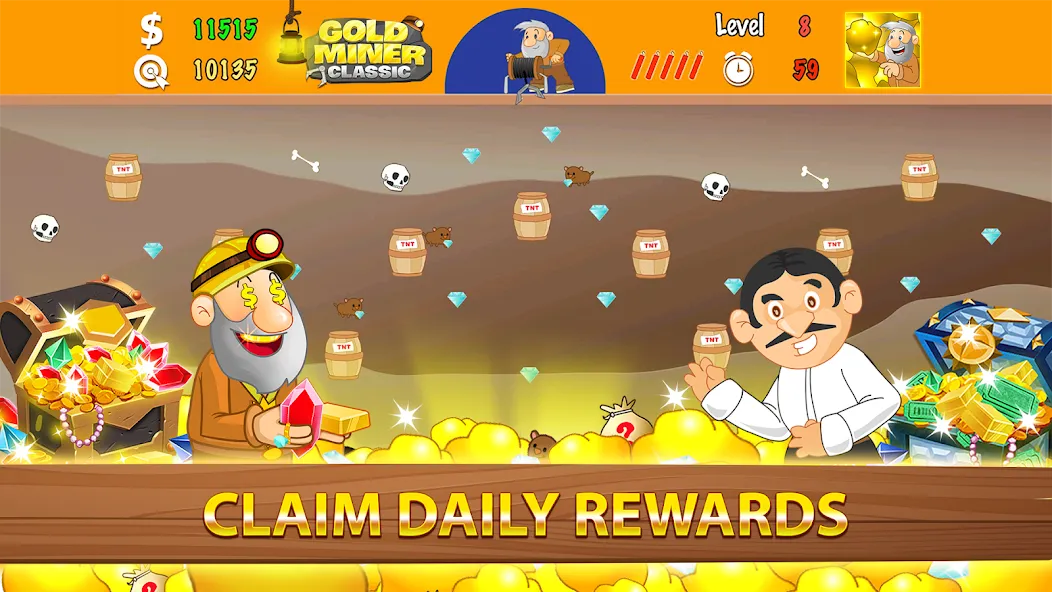 Gold Miner Classic: Gold Rush (Голд Майнер Классик) [MOD: Premium/Unlocked] - Скриншот 5