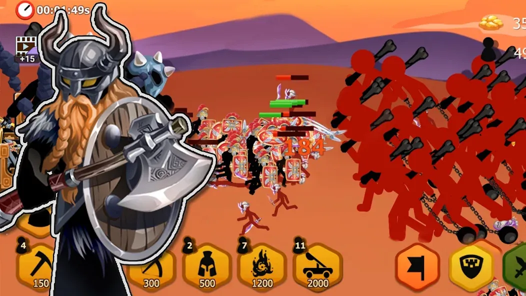 Stickman Battle 2: Empires War (Стикмен Битва 2) [MOD: Все открыто] - Скриншот 2