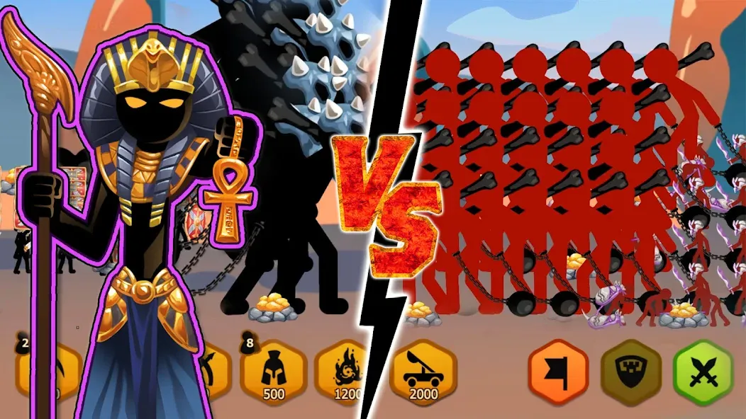 Stickman Battle 2: Empires War (Стикмен Битва 2) [MOD: Все открыто] - Скриншот 3