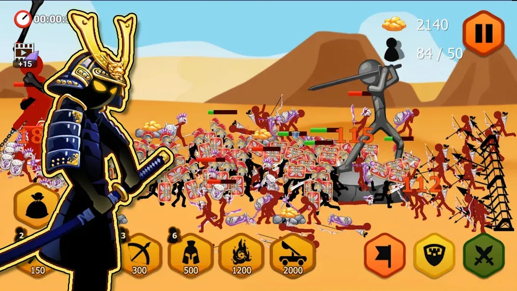 Stickman Battle 2: Empires War (Стикмен Битва 2) [MOD: Все открыто] - Скриншот 4