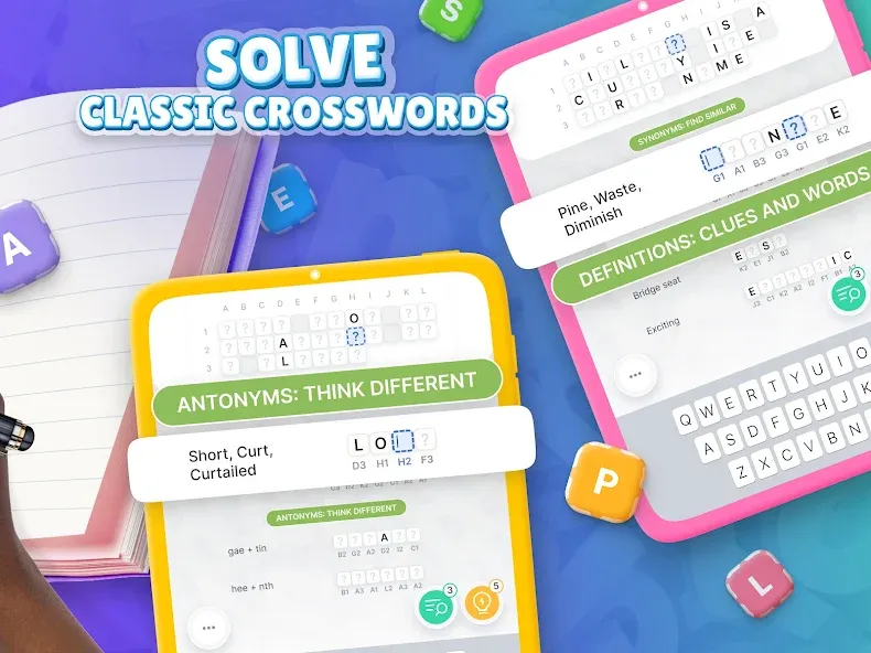 Acrostics－Cross Word Puzzles [MOD: Mega Mod/Меню] - Скриншот 5