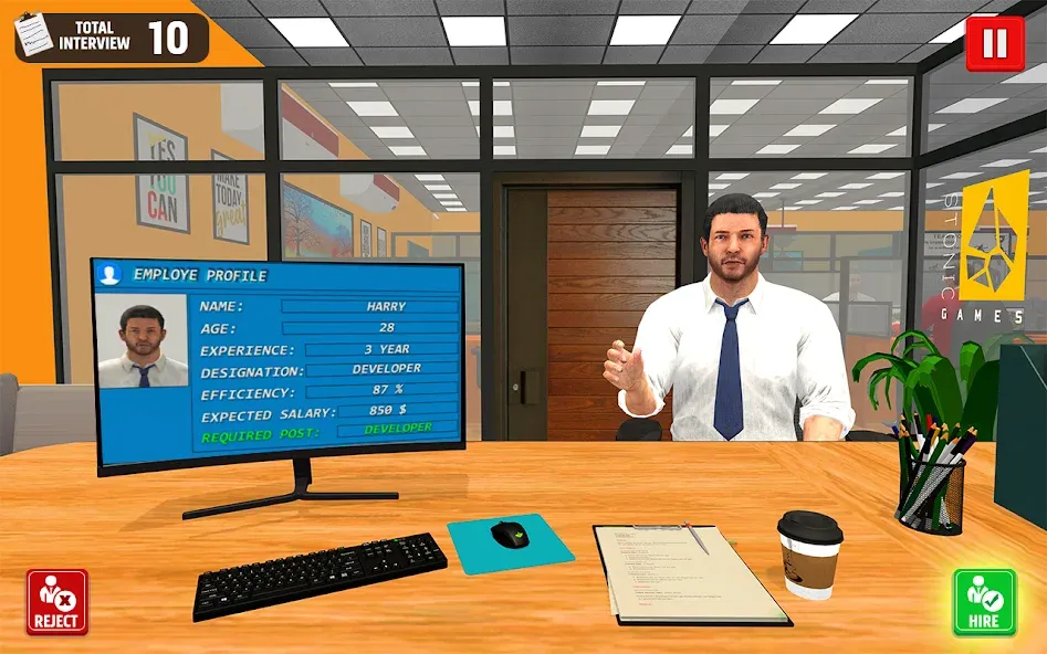Virtual HR Manager Job Games [MOD: Все открыто] - Скриншот 2