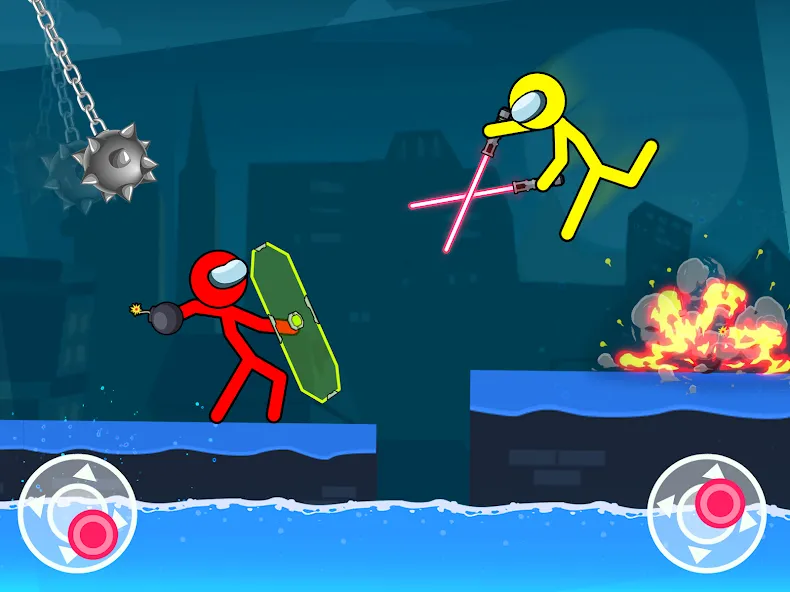 Stick-man Fighting Games [MOD: Mega Mod/Меню] - Скриншот 1