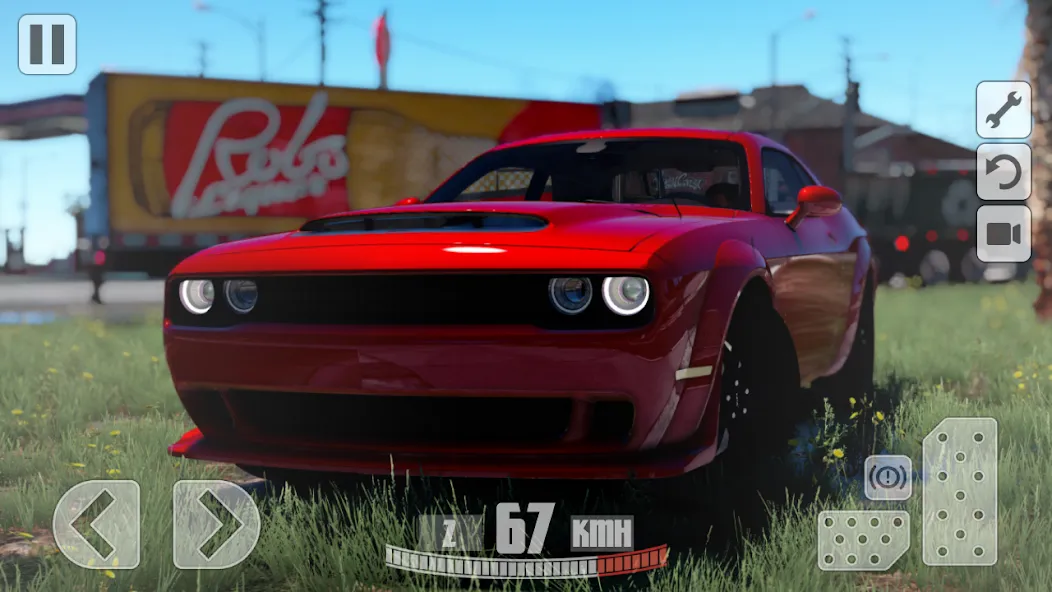 Simulator Dodge Demon Parking (Симулятор парковки  ) [MOD: Все открыто] - Скриншот 1