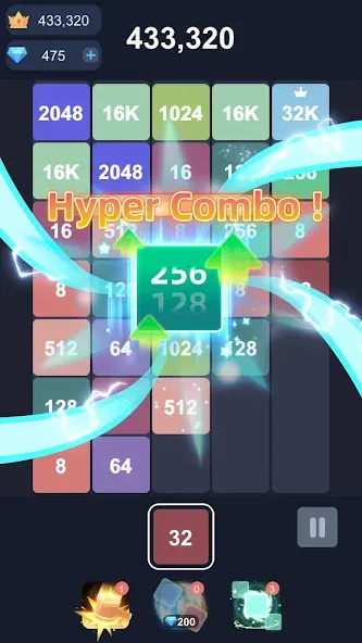 2048™ Merge Block Puzzle (Слияние блочных головоломок) [MOD: Все открыто] - Скриншот 1