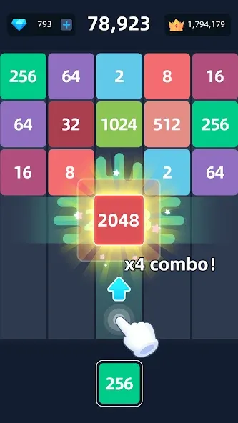 2048™ Merge Block Puzzle (Слияние блочных головоломок) [MOD: Все открыто] - Скриншот 4