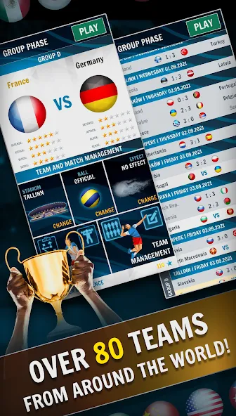 Volleyball Championship (Волейбольный чемпионат) [MOD: Все разблокировано] - Скриншот 3