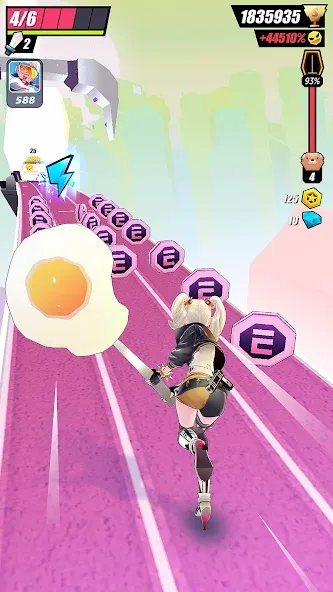 Slash & Girl — Endless Run [MOD: Много монет/Энергии] - Скриншот 5