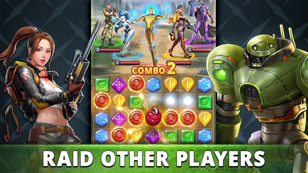 Puzzle Combat: Match-3 RPG (Пазл Комбат) [MOD: Бесконечные деньги] - Скриншот 2