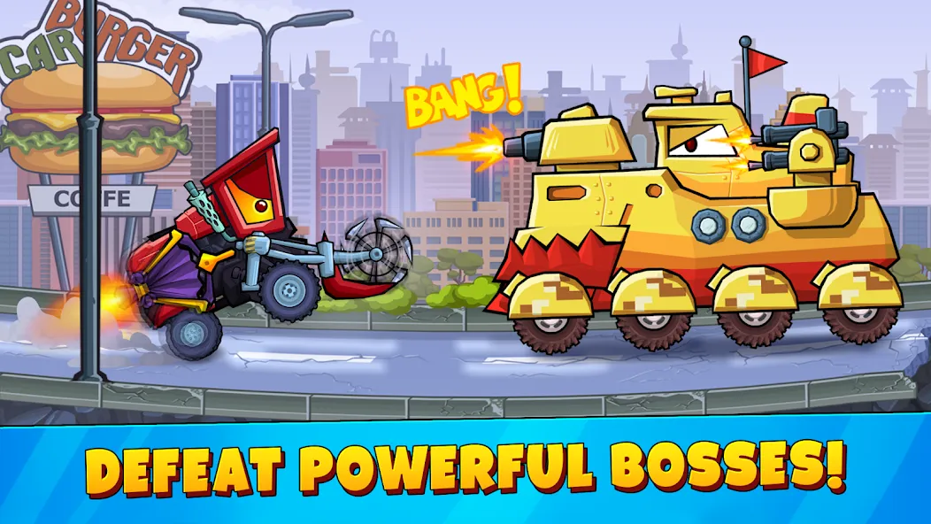 Car Eats Car 3 Hill Climb Race (Кар Ейтс Кар 3) [MOD: Premium/Unlocked] - Скриншот 1