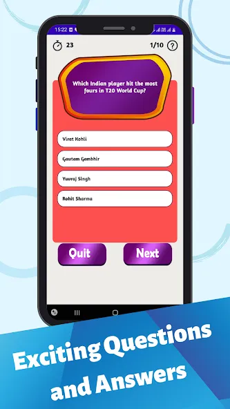 Cricket Quiz Game (Крикет Викторина Т20) [MOD: Меню/Много денег] - Скриншот 4