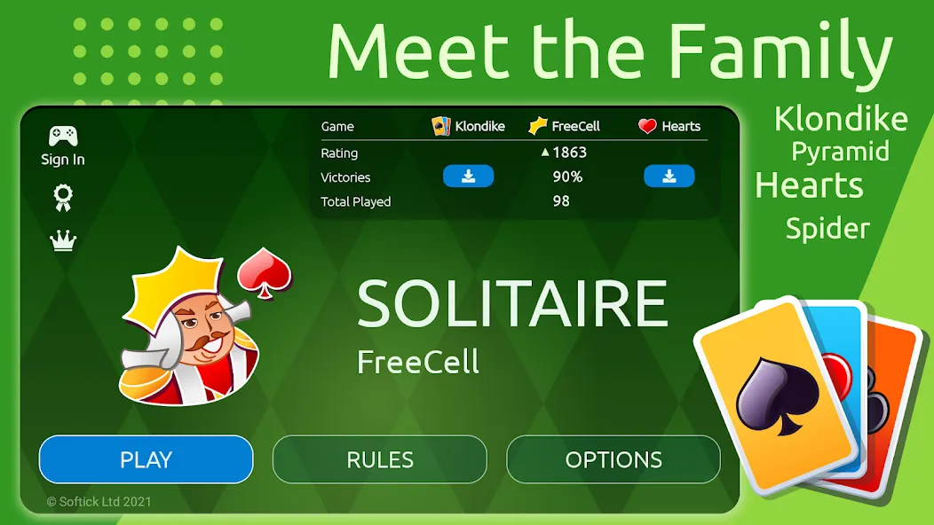 FreeCell [MOD: Много монет/Энергии] - Скриншот 2