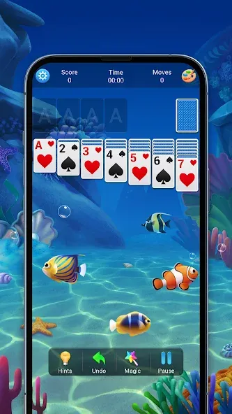 Solitaire, Klondike Card Games [MOD: Бесконечные деньги] - Скриншот 1