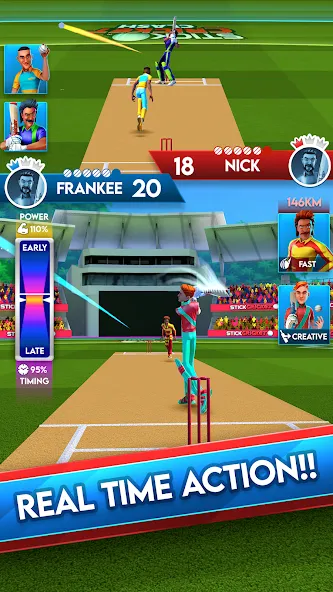 Stick Cricket Clash (тик Крикет Клаш) [MOD: Много монет/Энергии] - Скриншот 1
