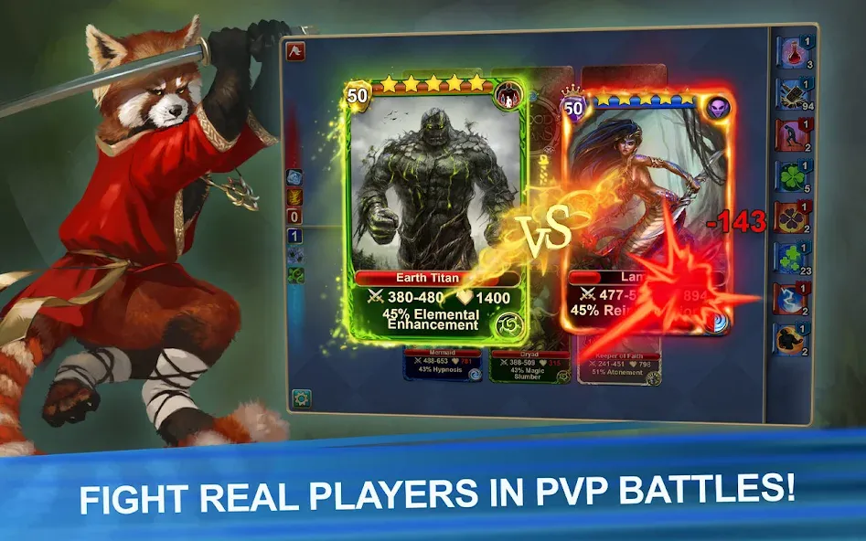 Blood of Titans: Card Battle [MOD: Mega Mod/Меню] - Скриншот 4