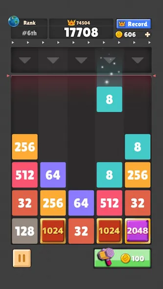 Drop The Number® : Merge Game (Дроп зе Намбер) [MOD: Все открыто] - Скриншот 1
