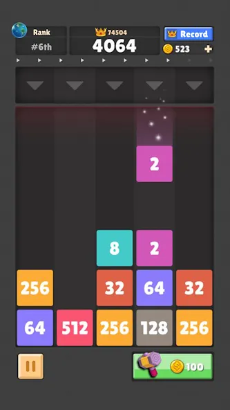Drop The Number® : Merge Game (Дроп зе Намбер) [MOD: Все открыто] - Скриншот 2