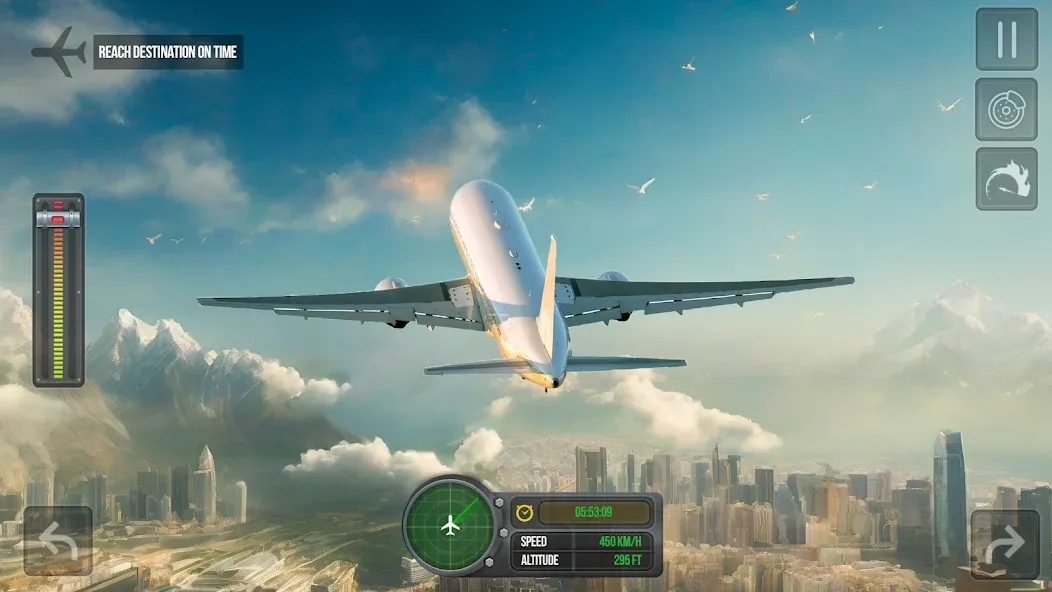 Flight Simulator — Plane Games [MOD: Много монет/Энергии] - Скриншот 1