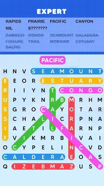 Word Search Puzzle Challenge (Уордсрч Пазл Челлендж) [MOD: Premium/Unlocked] - Скриншот 2