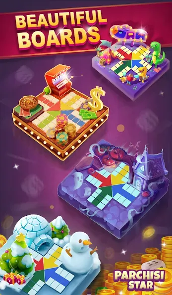Parchisi STAR Online (Парчиси ЗВЕЗДА Онлайн) [MOD: Меню/Много денег] - Скриншот 5