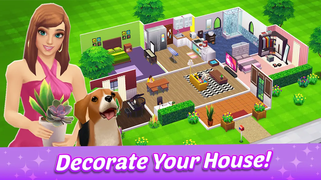 Home Street — Dream House Sim [MOD: Мод Меню/Взлом] - Скриншот 1