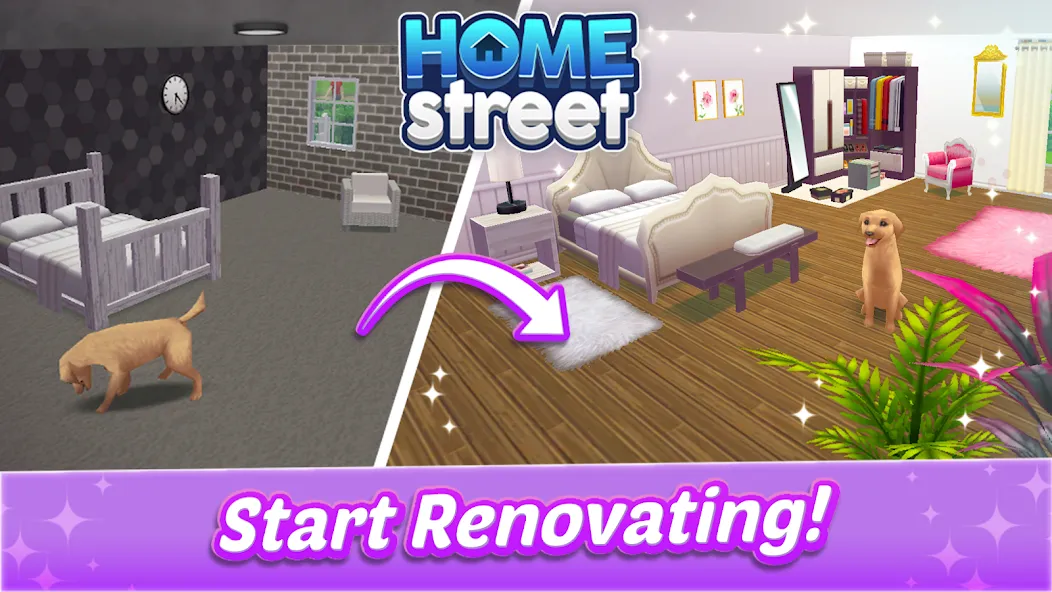 Home Street — Dream House Sim [MOD: Мод Меню/Взлом] - Скриншот 2