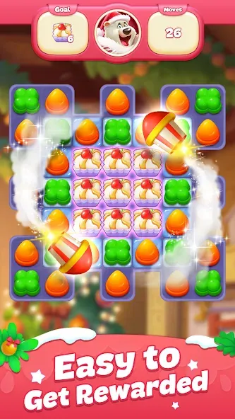 Sweet Candy Match: Puzzle Game (Свит Кэнди Матч) [MOD: Premium/Unlocked] - Скриншот 3