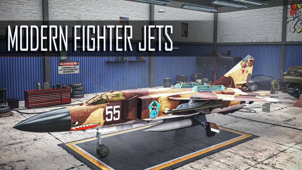 Jet Fighter: Sky Combat 3D (Джет Файтер) [MOD: Все разблокировано] - Скриншот 3