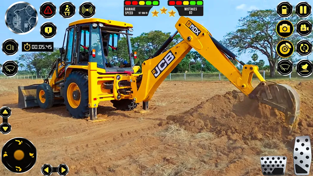 JCB Excavator Construction 3D [MOD: Меню/Много денег] - Скриншот 2