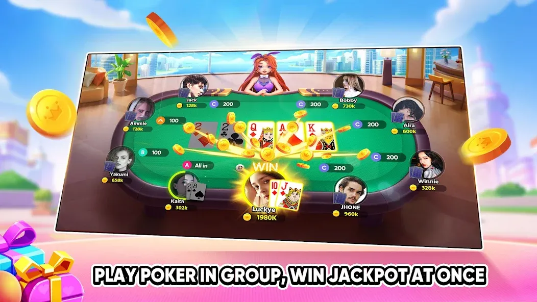 Tongits Go — Mines Slots Pusoy (Тонгитс Го) [MOD: Много монет/Энергии] - Скриншот 4