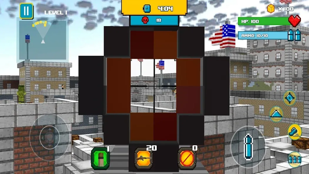 American Block Sniper Survival (Американский блок снайпер выживание) [MOD: Бесконечные деньги] - Скриншот 4